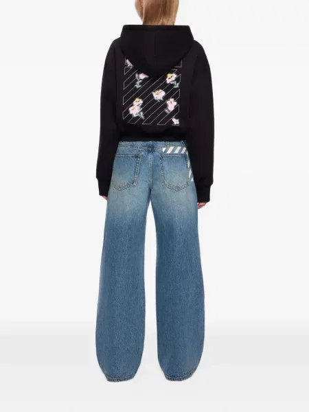 Decupat hanorac cu glugă L/ab C/o Off-white alb