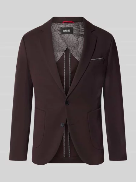 Marynarka o kroju slim fit z dodatkiem model Data' Cinque