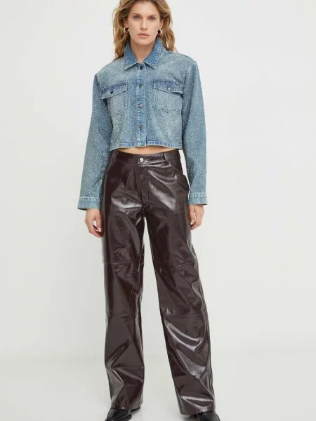 Gestuz geacă din denim albastru