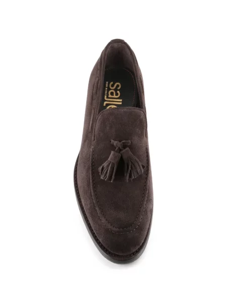 Pantofi loafer Tassinari din piele de căprioară maro