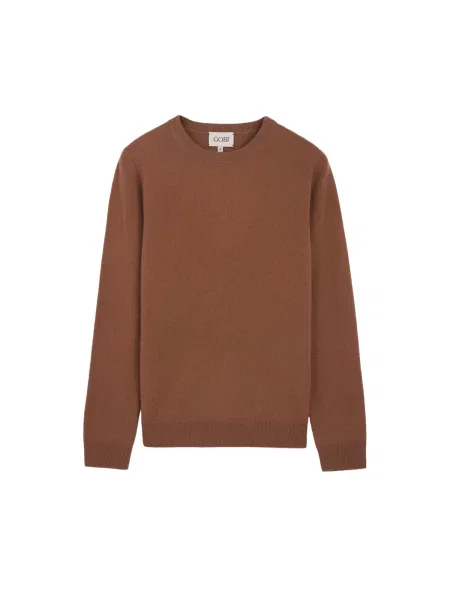 GOBI Cashmere Pulover Women's Essential Cashmere Crewneck Sweater caramel maro