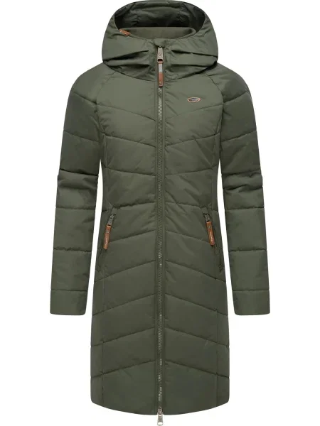 Ragwear Palton funcțională Dizzie maro / închis verde