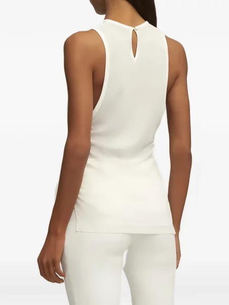 Top Brandon Maxwell din jerseu alb