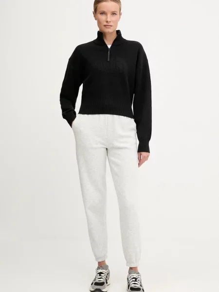 Pulover z dodatkom volne The North Face črna