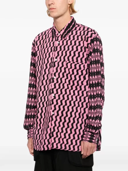 Риза Comme Des Garçons Homme Plus с принт розово