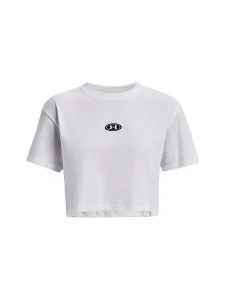 Decupat tricou Under Armour cu autograf alb