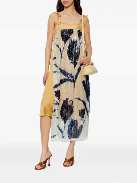 Rochie midi Munthe cu paiete cu model floral