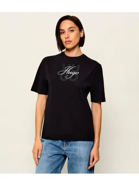 HUGO Tricou / argintiu negru