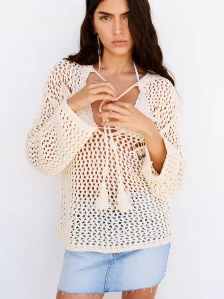 Pull&Bear Pulover ecru