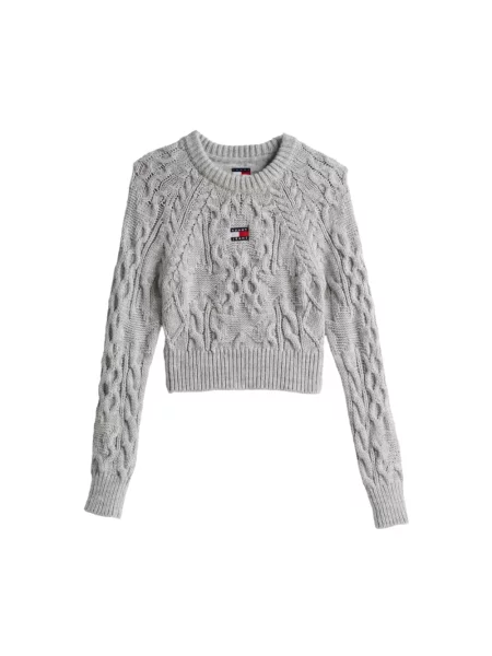 Sweater Tommy Jeans Badge Star Cable Sweater Gray XS