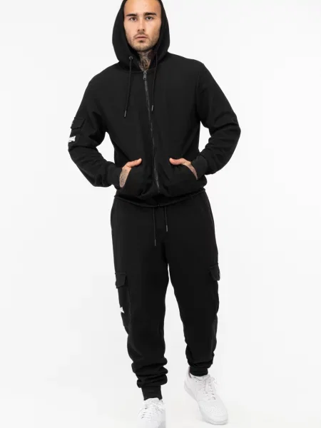 Trenirka Lonsdale s kapuco črna