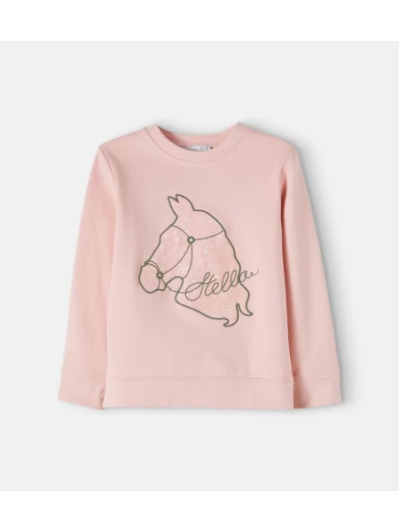 Gyerek fleece melegítő felső Stella Mccartney rózsaszín