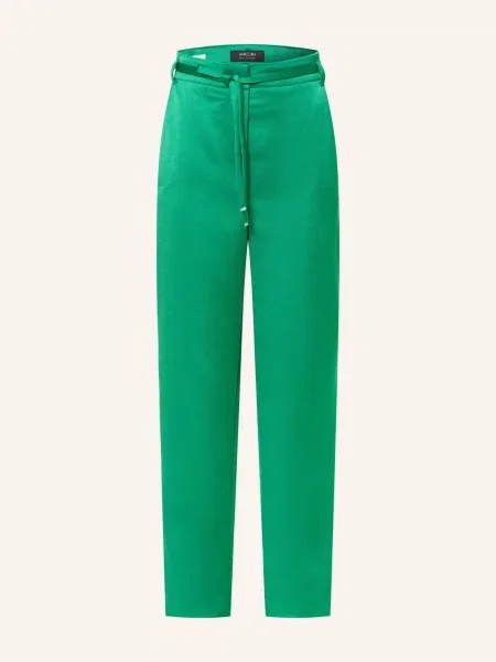 Marc Cain Saténové Kalhoty Franca pepper green zelené