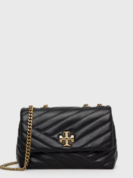 Tory Burch geantă de piele Kira Chevron negru