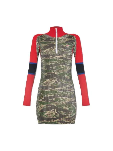 Lniana wielobarwność sukienka Diesel