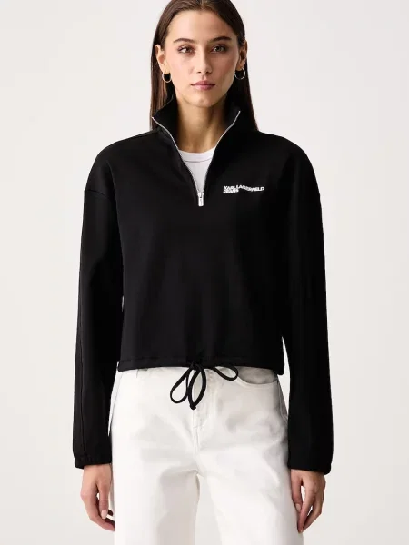 Karl Lagerfeld Jeans hanorac pentru femei din negru
