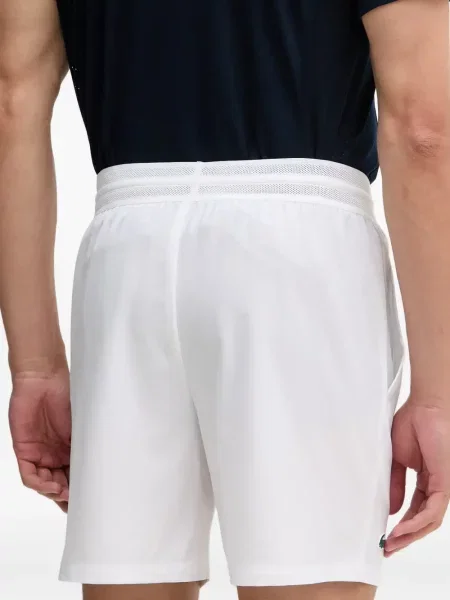 Pantaloni scurți Lacoste tenis cu autograf alb