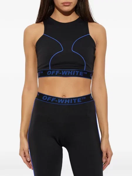 Top Off-white cu autograf alb