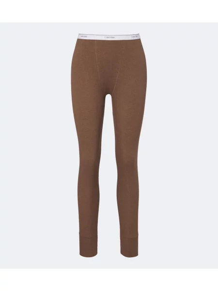 Kötött leggings Calvin Klein Collection barna