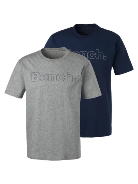 BENCH Majica progasto modra / pegasto siva