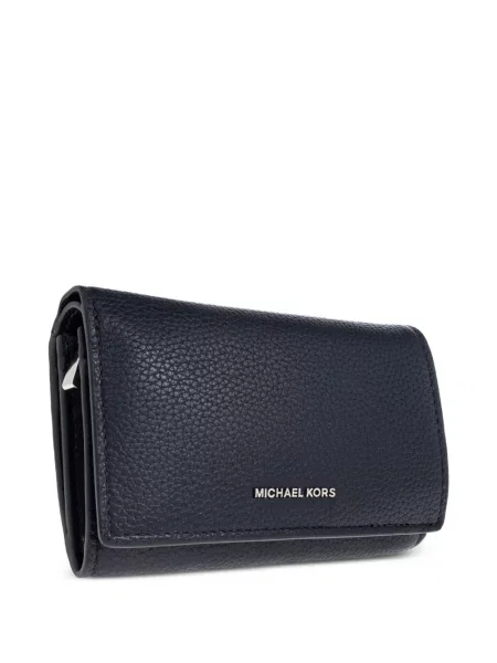 Pleteni novčanik Michael Michael Kors sa kopčom sa šiljcima crna