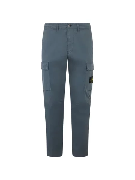 Pantaloni cargo Stone Island din țesătură twill cu strasuri albastru