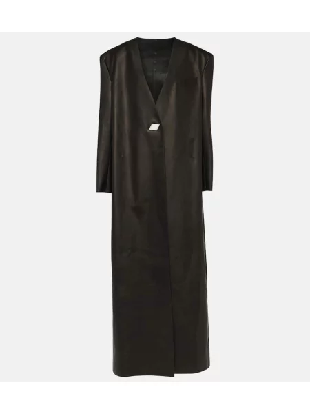 Palton The Attico din piele negru