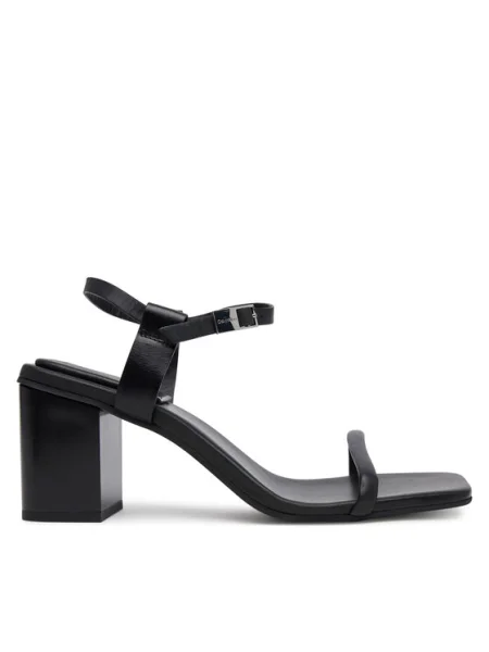 Calvin Klein Сандали Block Heel Sandal 75 Lth черен