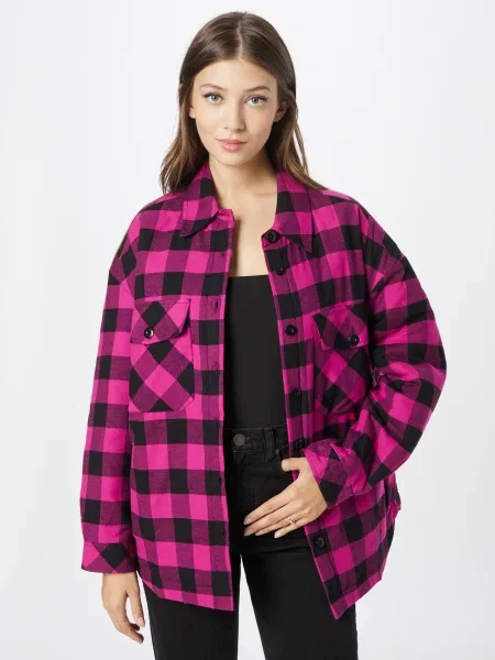 Geacă Urban Classics de flanelă negru