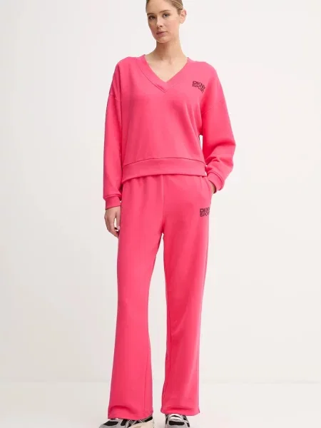 Спортивні штани Dkny з аплікацією рожевий