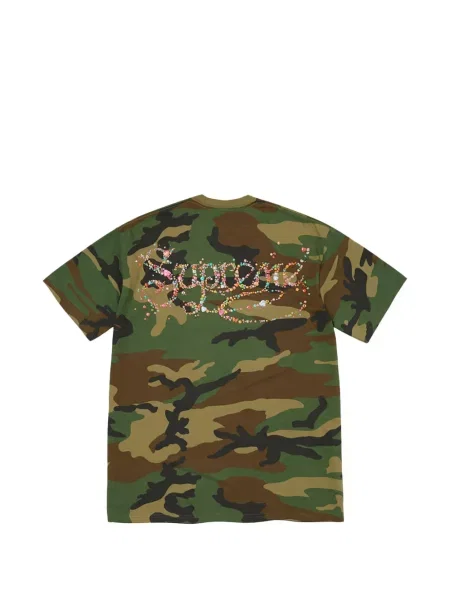 Tricou Supreme cu imagine cu model camuflaj verde