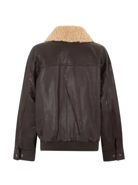 Gulerat geanta de piele Weekend Max Mara maro