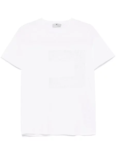Tricou Elisabetta Franchi din jerseu alb
