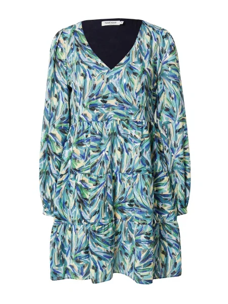 NAF NAF Haljina Waffle plava / zelena / srebro bijela