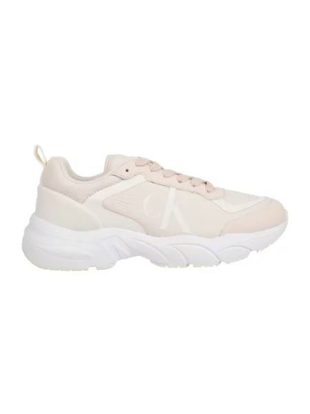 Lniane sneakersy Calvin Klein Jeans różowe