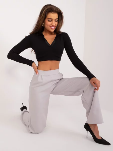 Pantaloni Fashionhunters gri