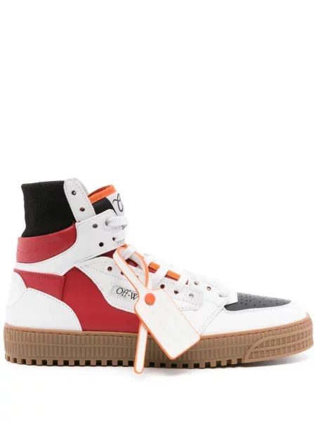 Sneakerși Off-white din piele alb
