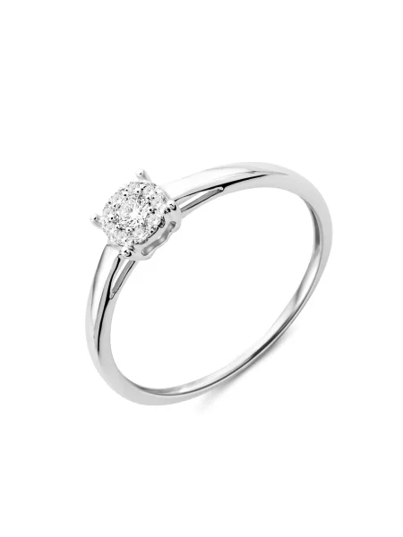 DIAMANT LETERNEL Prsteň Ring aus Weißgold mit Diamant strieborná