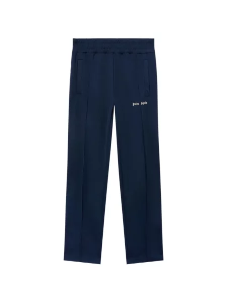 Pantaloni Palm Angels clasici alergare cu autograf albastru