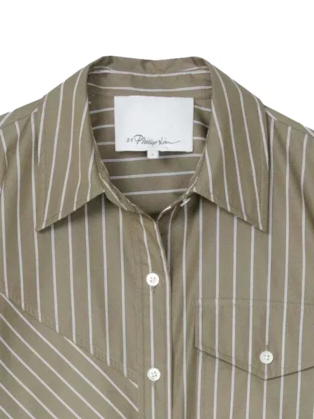 Cămașă 3.1 Phillip Lim asimetrică verde