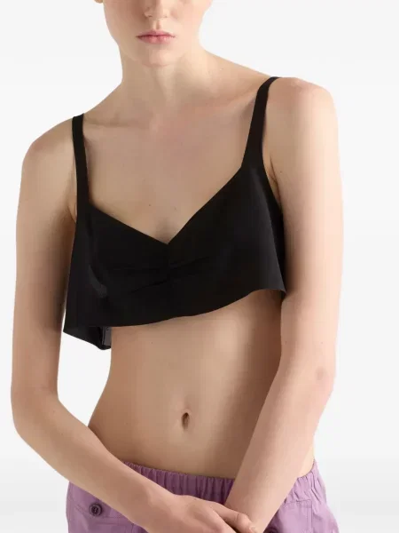 Top Prada din crep negru