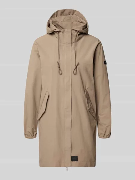 Parka z naszywkami z logo model AMETI' Khujo beżowa