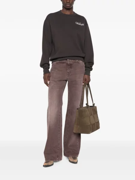 Hanorac Sporty & Rich cu imagine maro