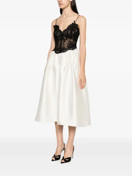Rochie midi Self-portrait din dantelă evazată