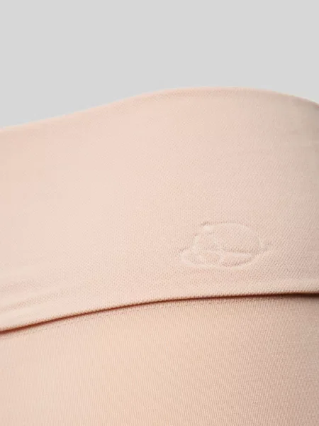 Spodnie o kroju skinny fit z wyhaftowanym logo Triumph beżowe
