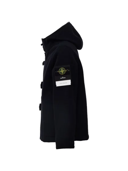 Geacă Stone Island cu glugă cu strasuri albastru