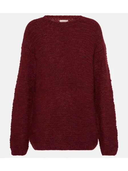 Pulover The Row din cașmir bordo