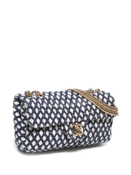 Pletená klasická kabelka Chanel Pre-owned modrá