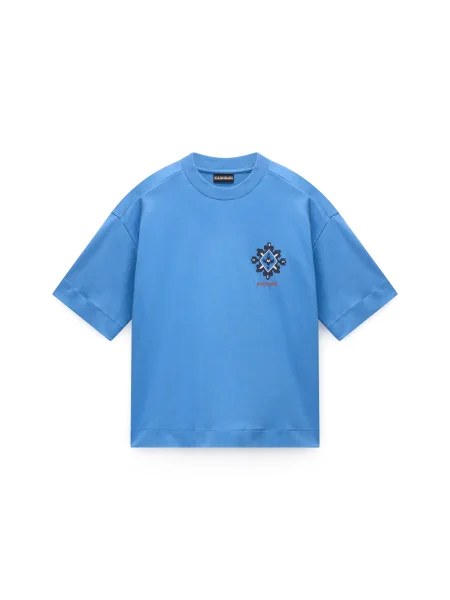 NAPAPIJRI Tricou S-Irto albastru / albastru închis / roșu alb
