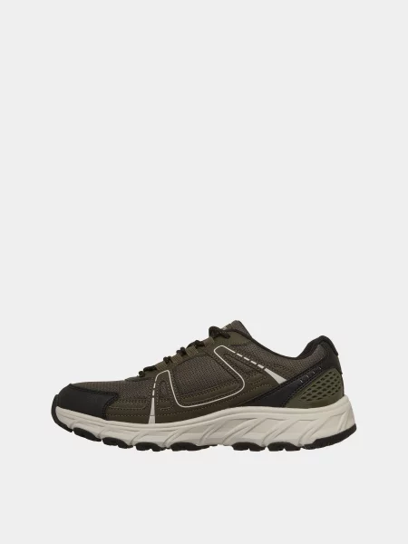 Кожаные кроссовки Skechers оливковые
